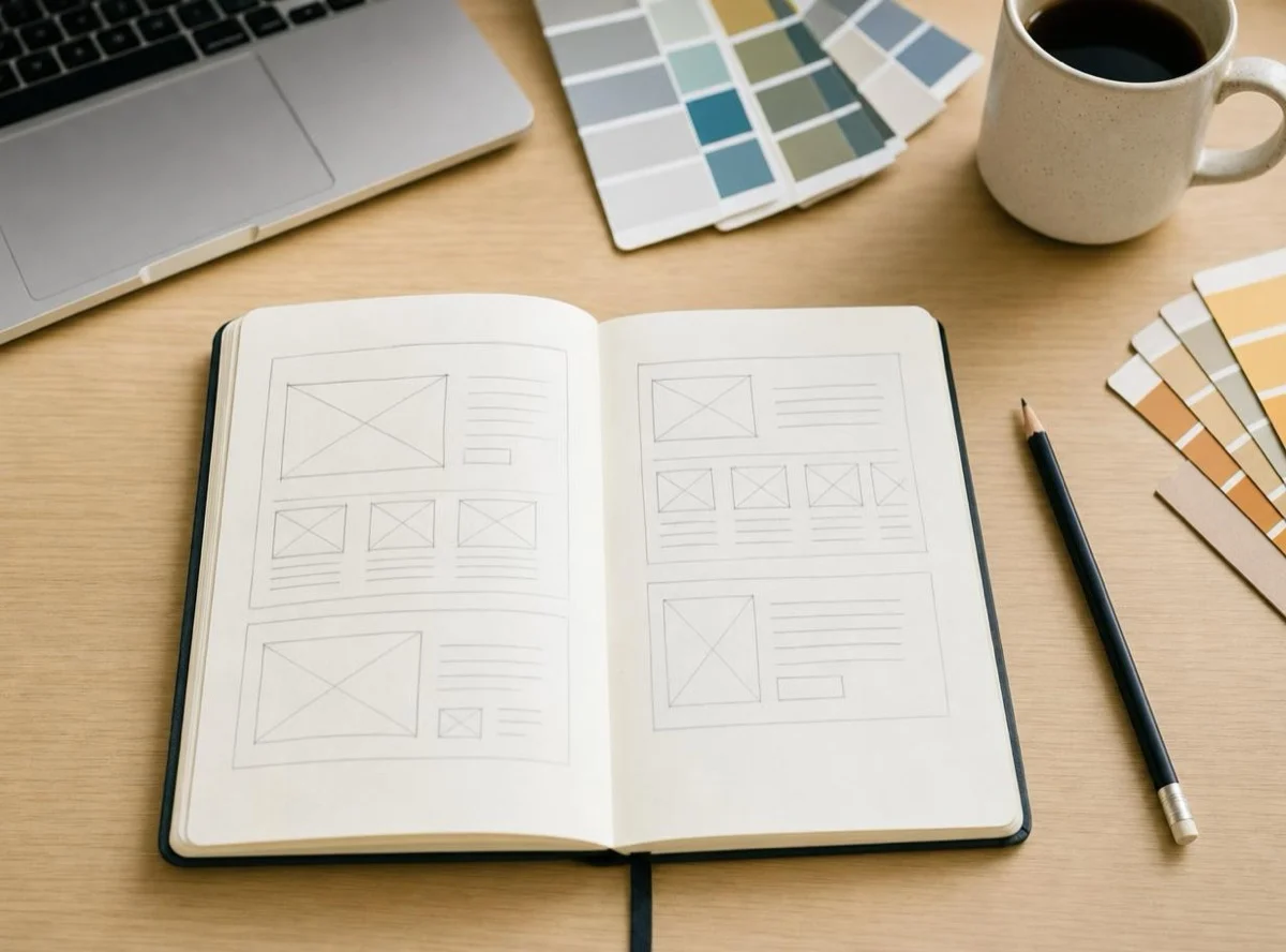 Creator working on a website project
