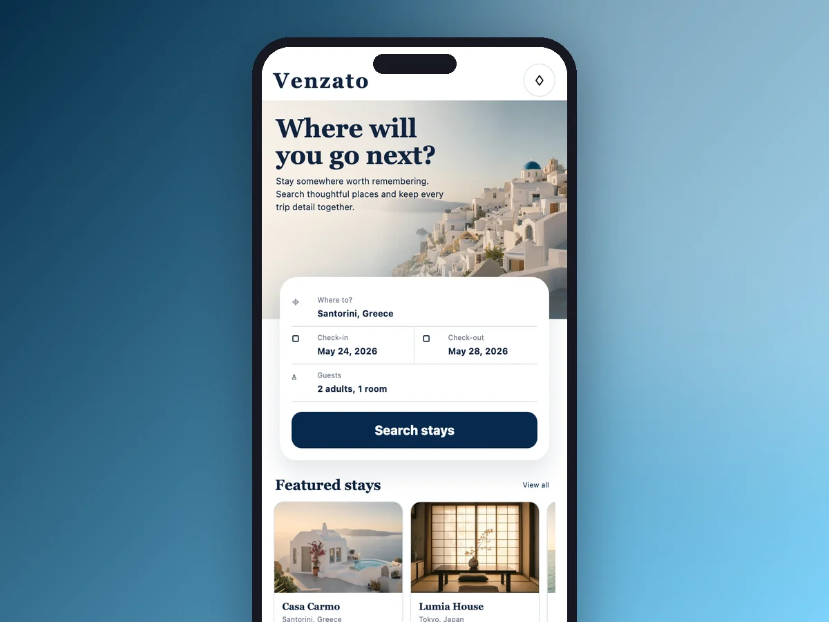 Stay Booking template preview