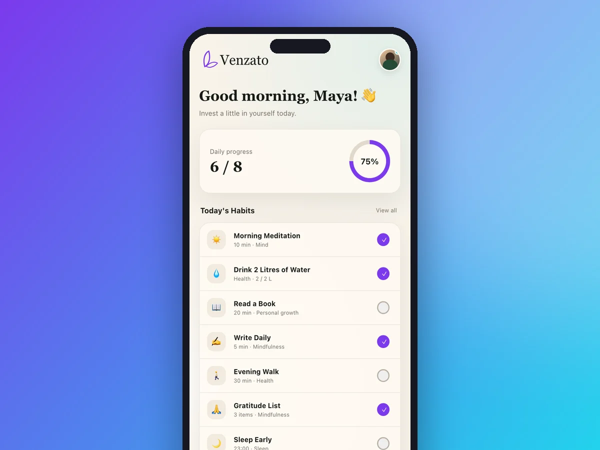 Habit Tracker template preview