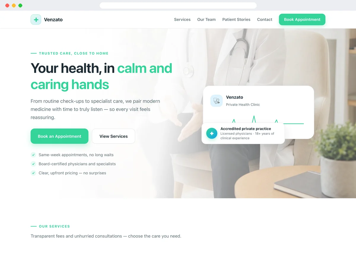 Health & Wellness template preview