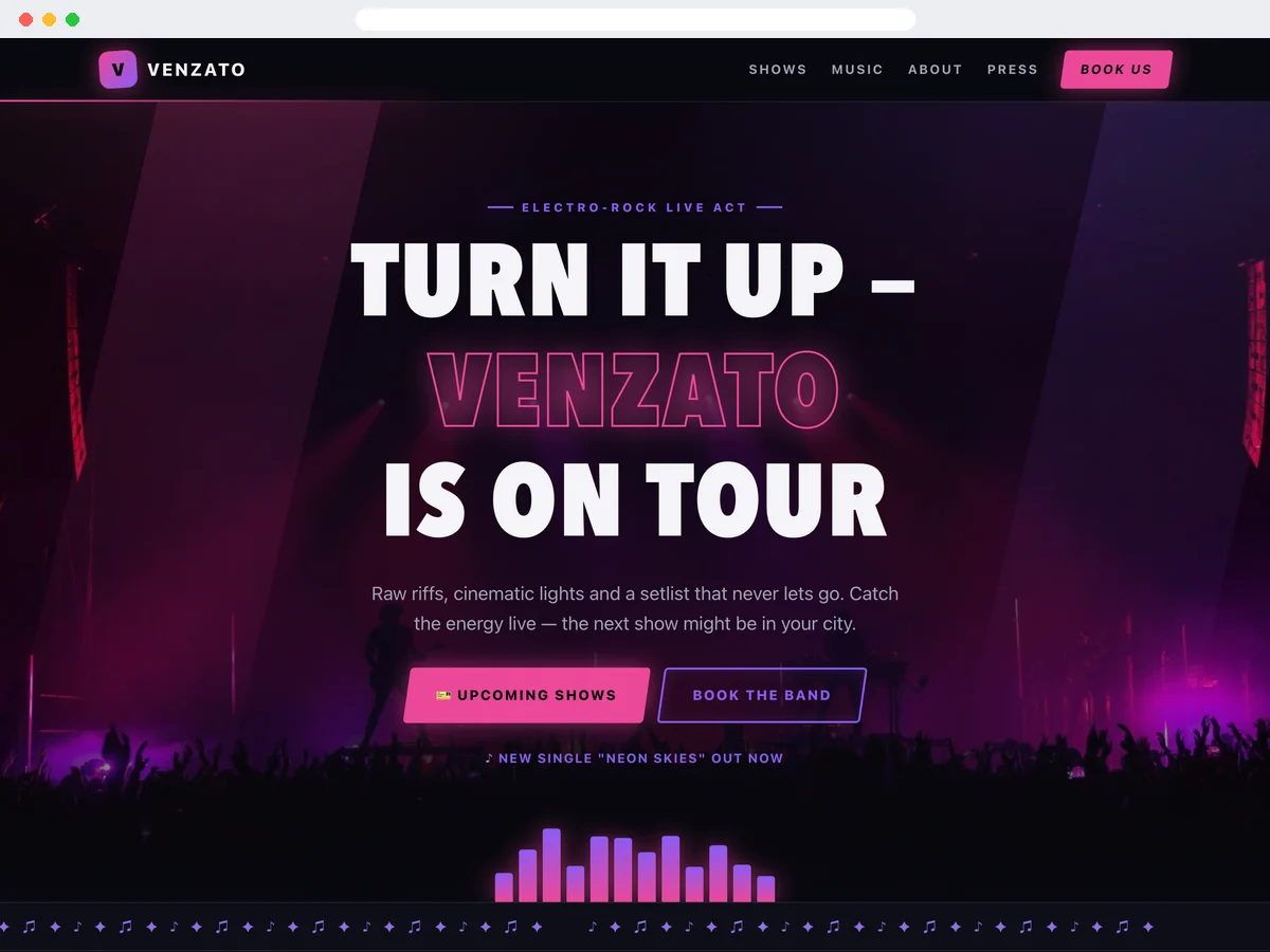 Music & Performing Arts template preview