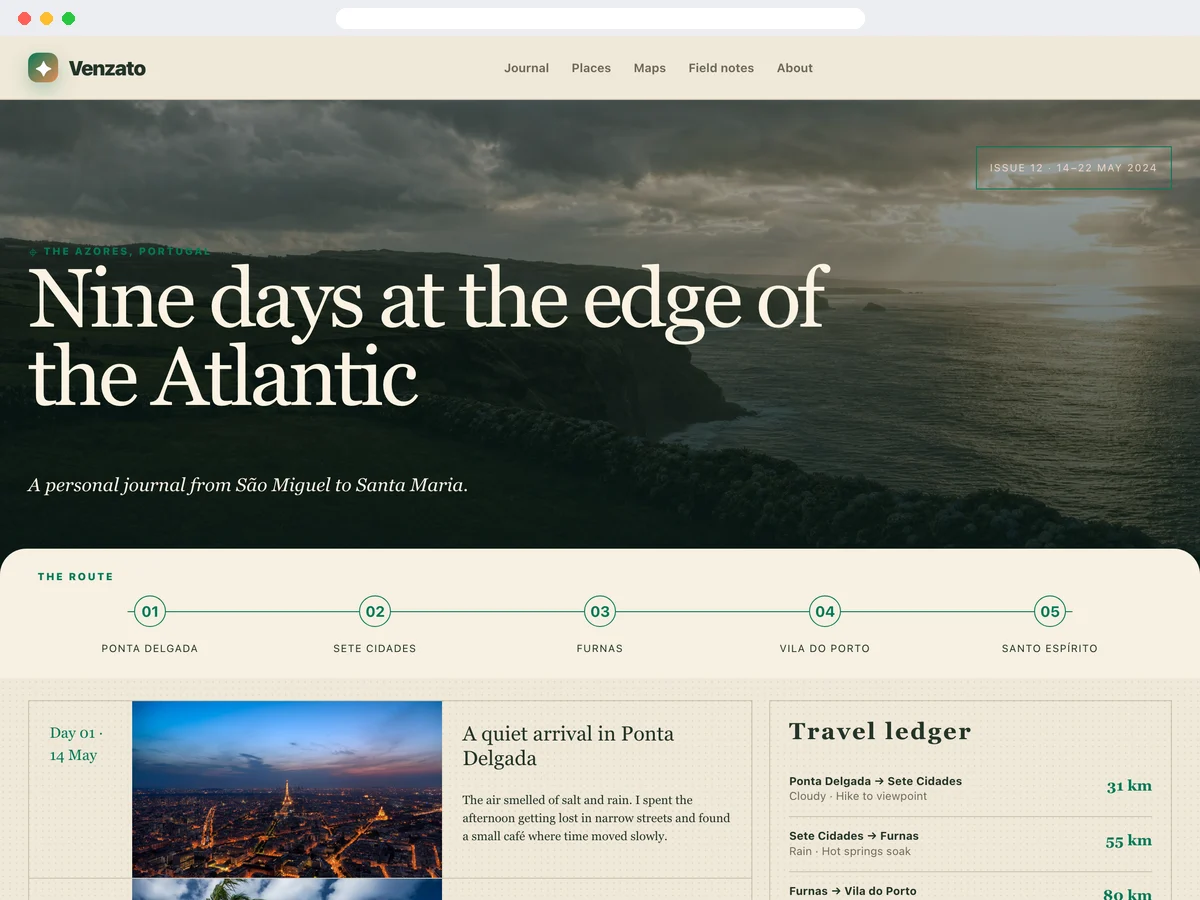 Travel Journal template preview